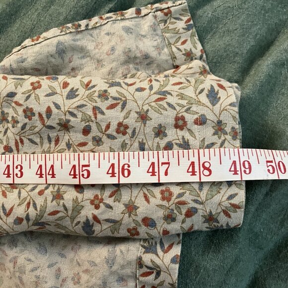 Vtg Eddie Bauer Maxi Dress Womens 18 Floral Linen Button Front Prairie Cottage - Picture 10 of 10